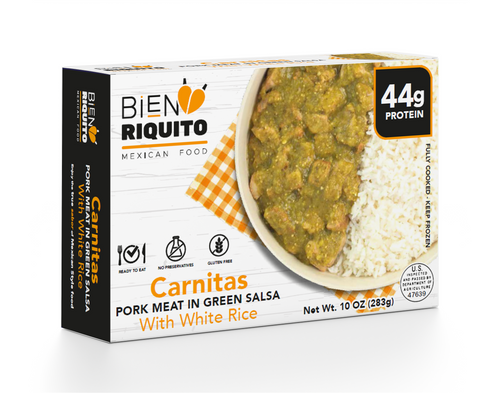 Pork Meat In Green Salsa with White Rice